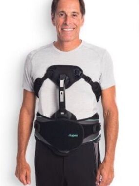 Aspen Medical Back Brace with Harness - Black